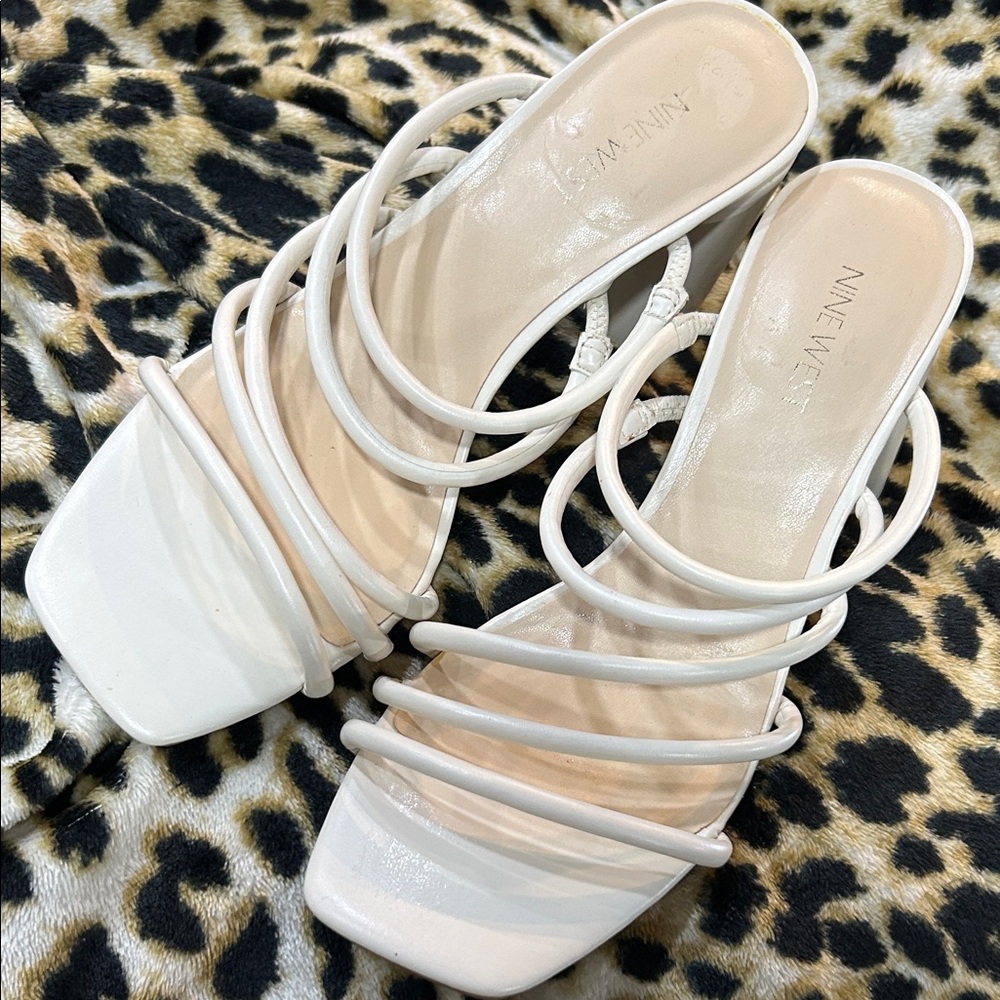 Nine West Cream Strappy Heels Nee